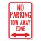 Signmission No Parking Tow Away Zone with Bidirecti Heavy-Gauge Aluminum Sign, 12" x 18", A-1218-23611 A-1218-23611 - alternate 1